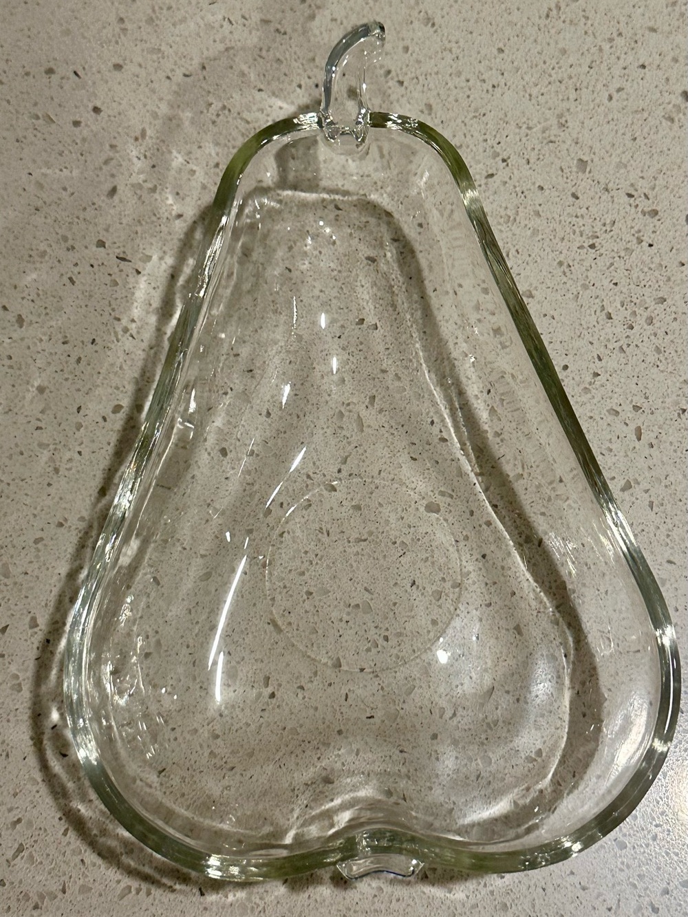 Clear Glass Pear-Shaped Decorative bowl